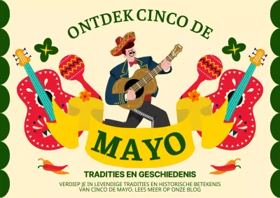 Groen en rood moderne Cinco de Mayo introductie