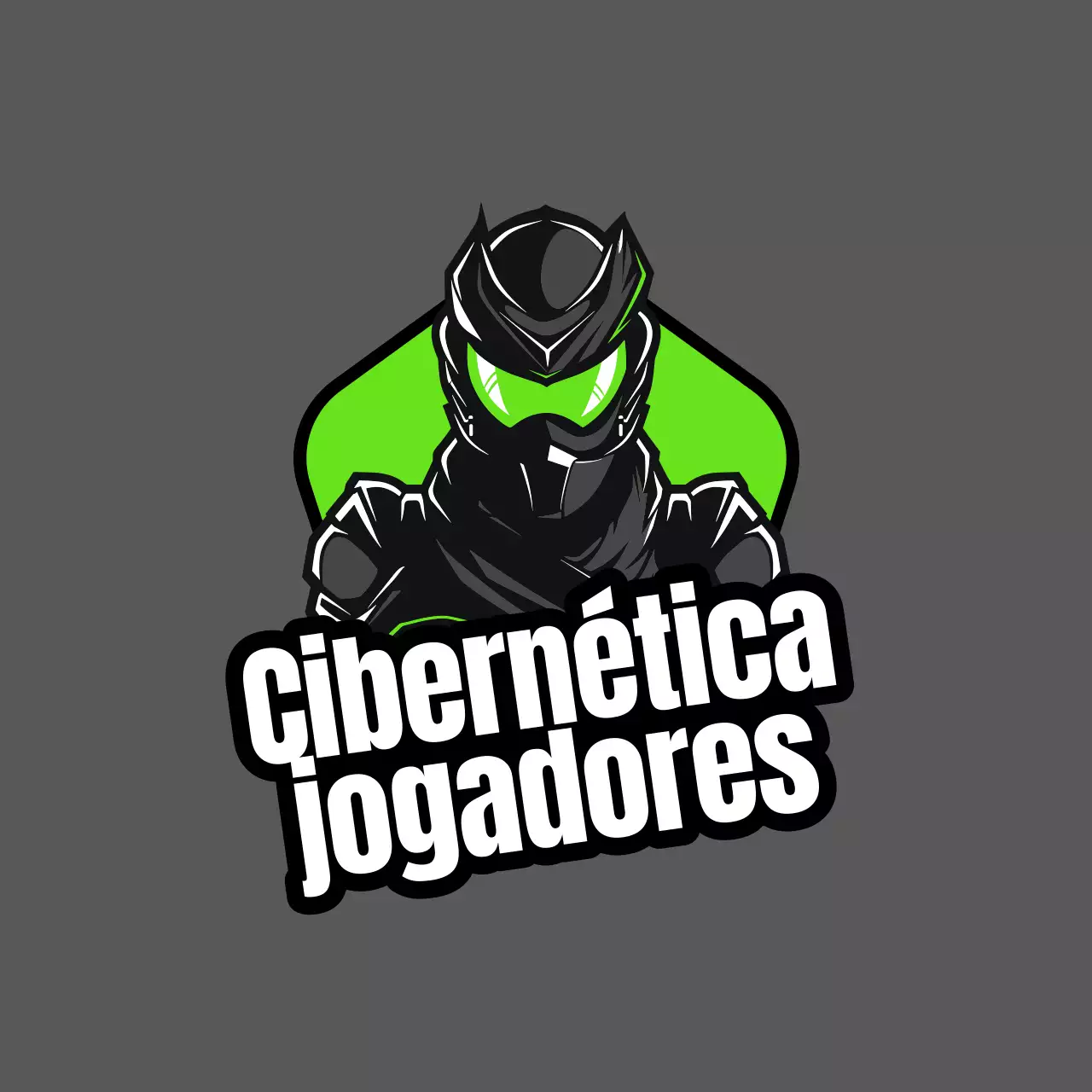 Flyer com o logótipo Cyberpunk Gaming preto e verde