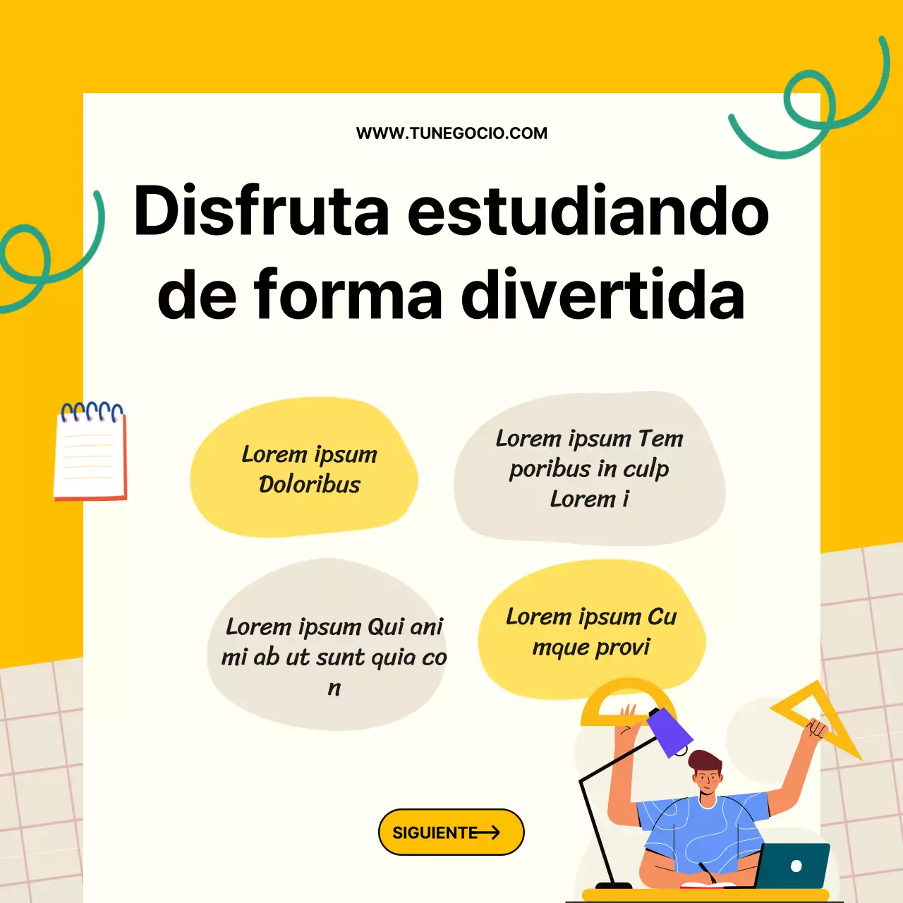 Guía de la sesión de estudio de la tendencia amarilla y blanca de las vacaciones de primavera