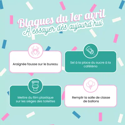 Idées de farces et attrapes pour le poisson d'avril vert et rose