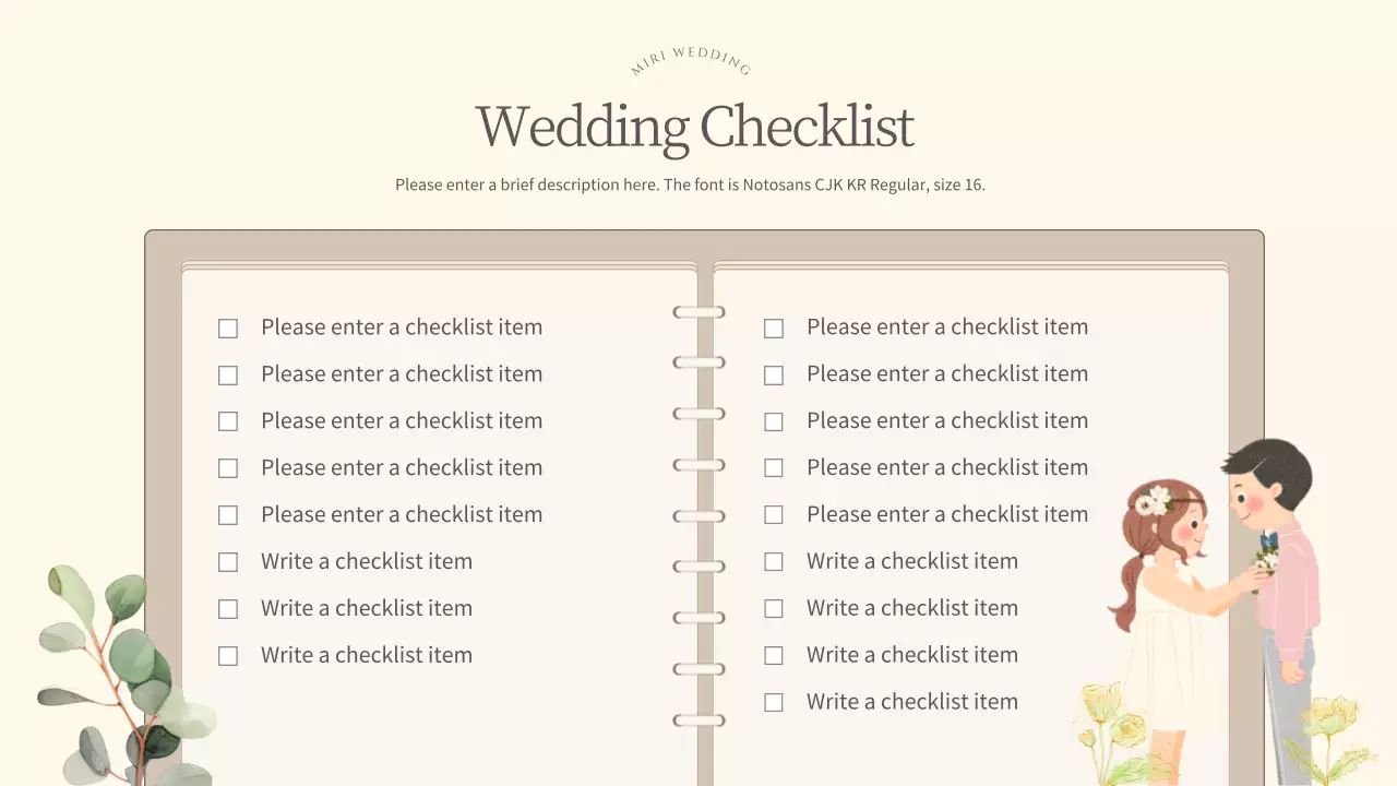 Beige Minimal Wedding Plan Presentation