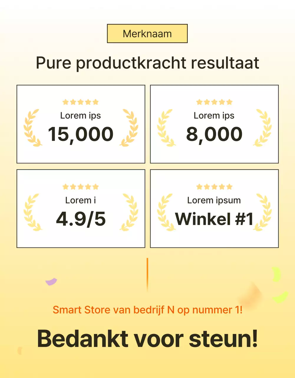 Promoot eenvoudige huidverzorgingscosmetica in geel en oranje