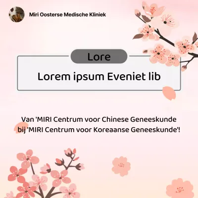 Advertentie voor roze kliniek voor natuurlijke Chinese geneeskunde