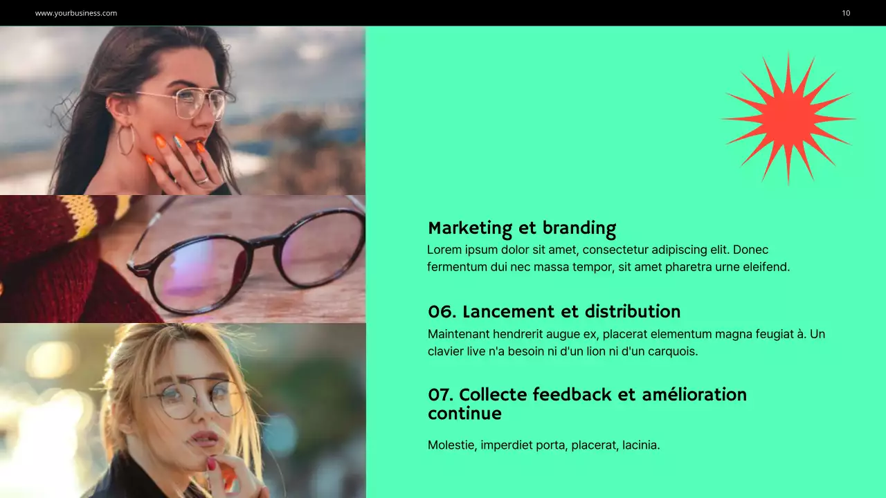 Purple Green Bold Fashion Profil de l'entreprise Présentation de l'entreprise