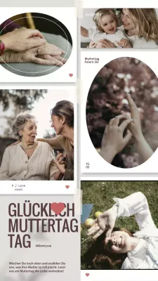 Beige Einfache Minimal Happy Mother Day Fotocollage