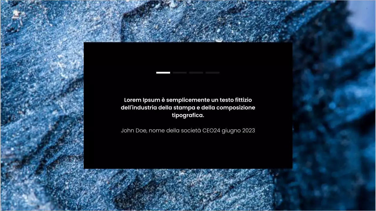 Proposta di layout aziendale moderno in bianco e nero