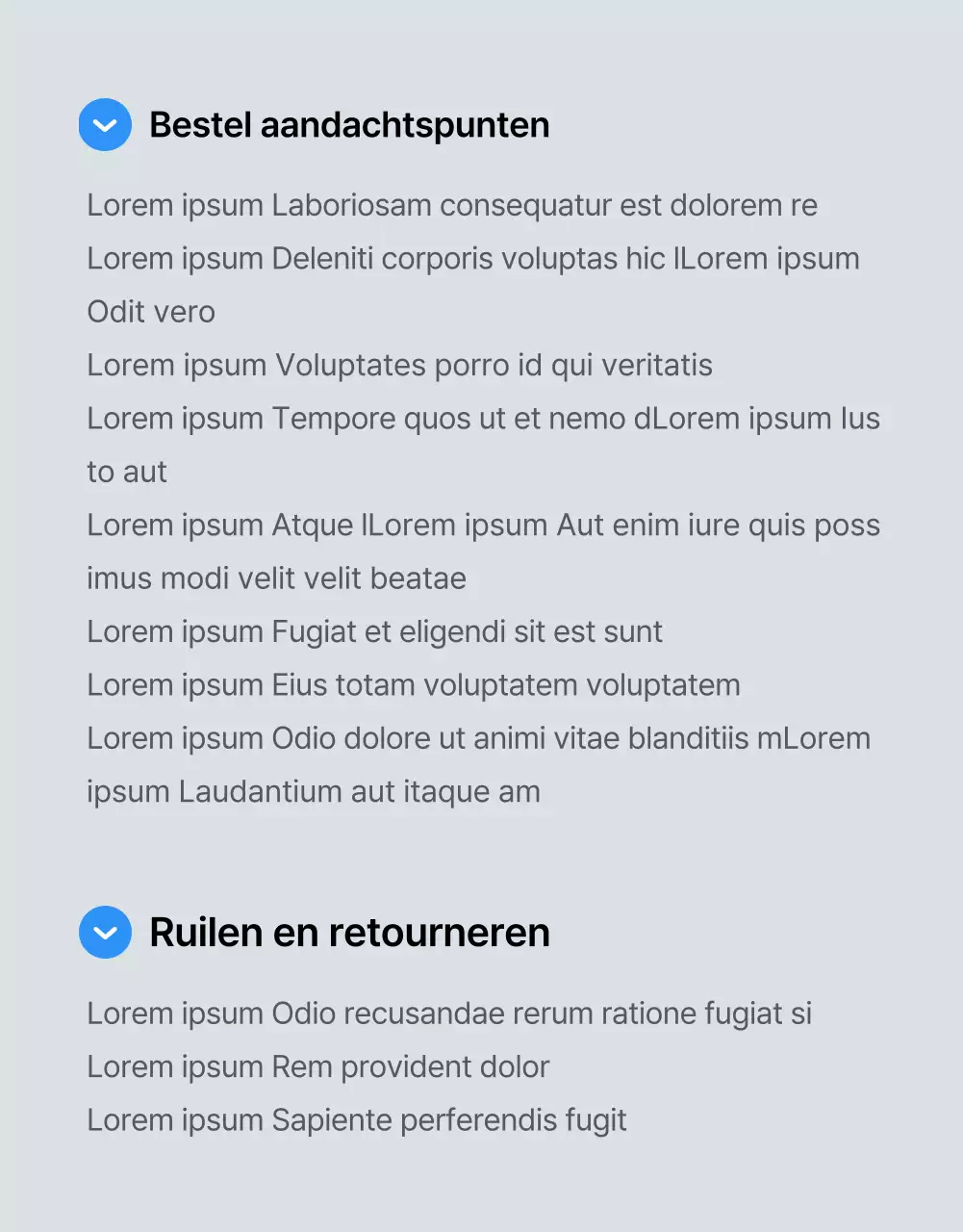 Promoot een trendy blauw-witte fashion mobiele detailpagina