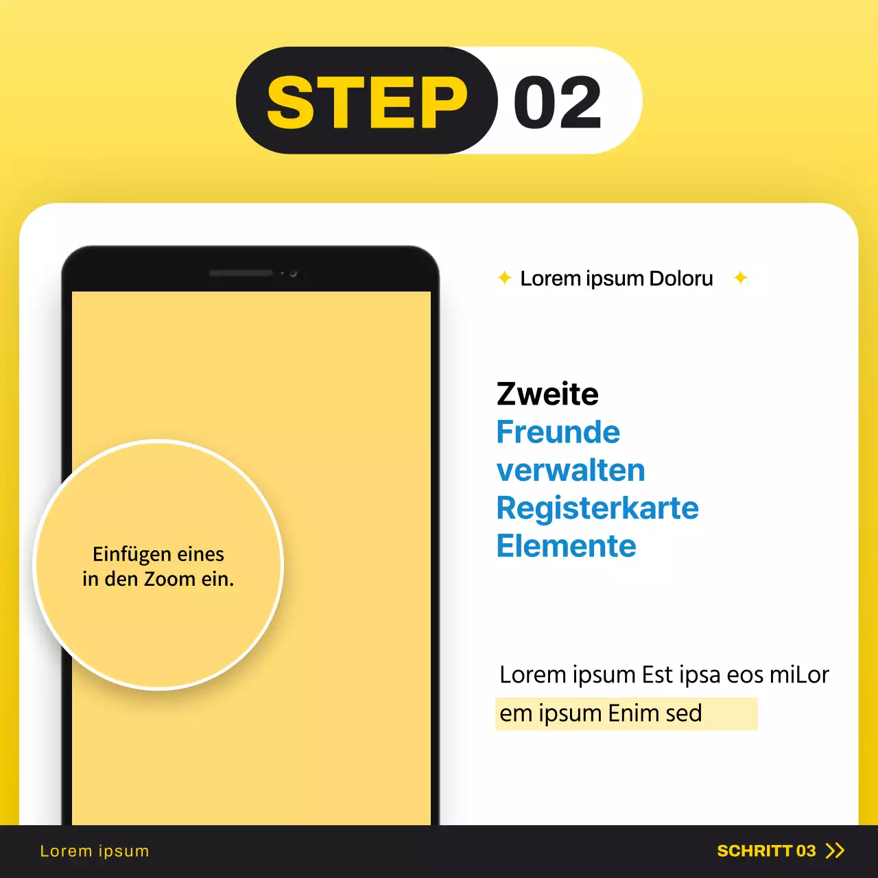 Werbung für einen einfachen Handy-Händler in Gelb
