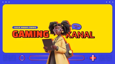 Bewerben Sie Ihren Gaming-Kanal mit einem Knall in Blau und Gelb
