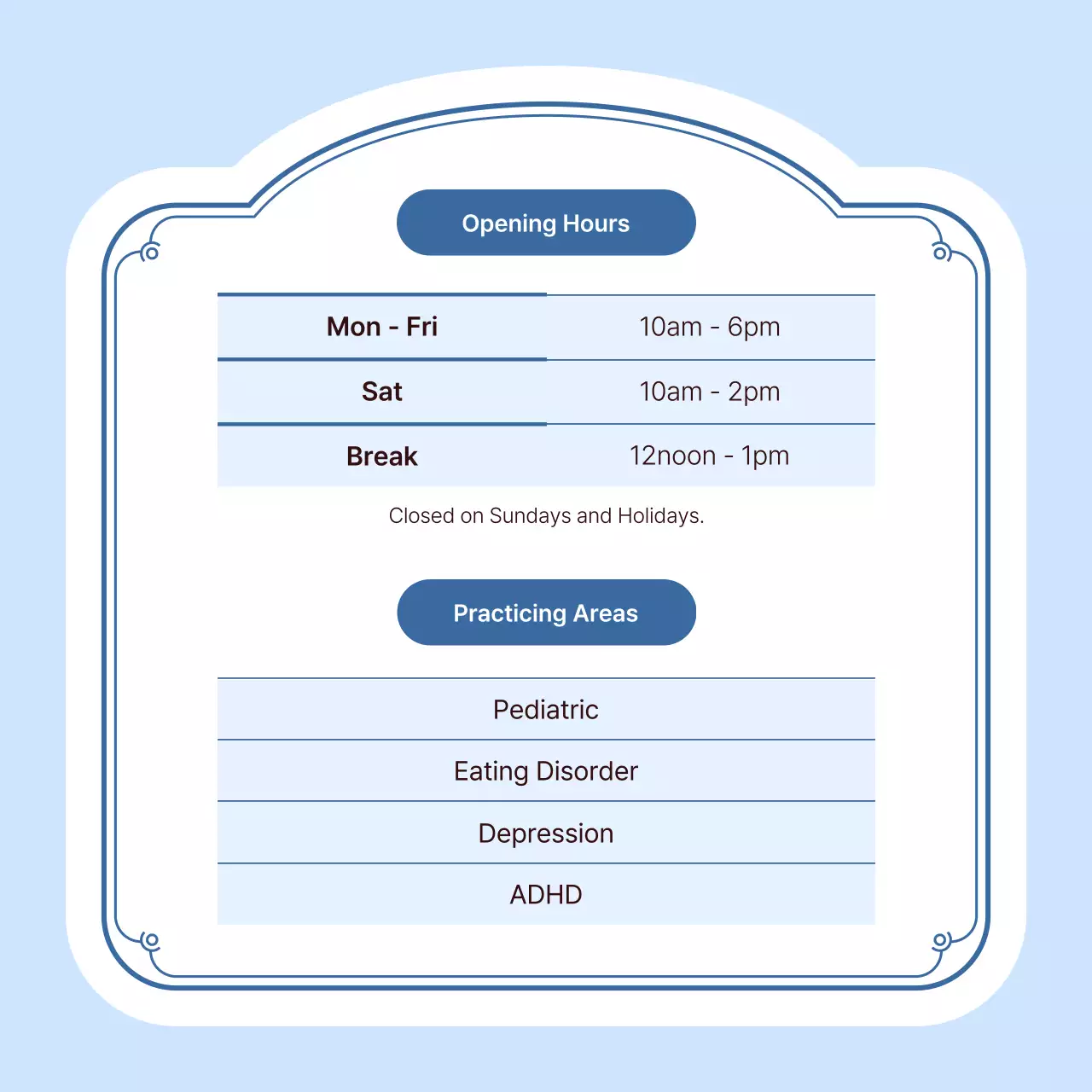 Blue Modern Mental Health Announcement Social Media Post