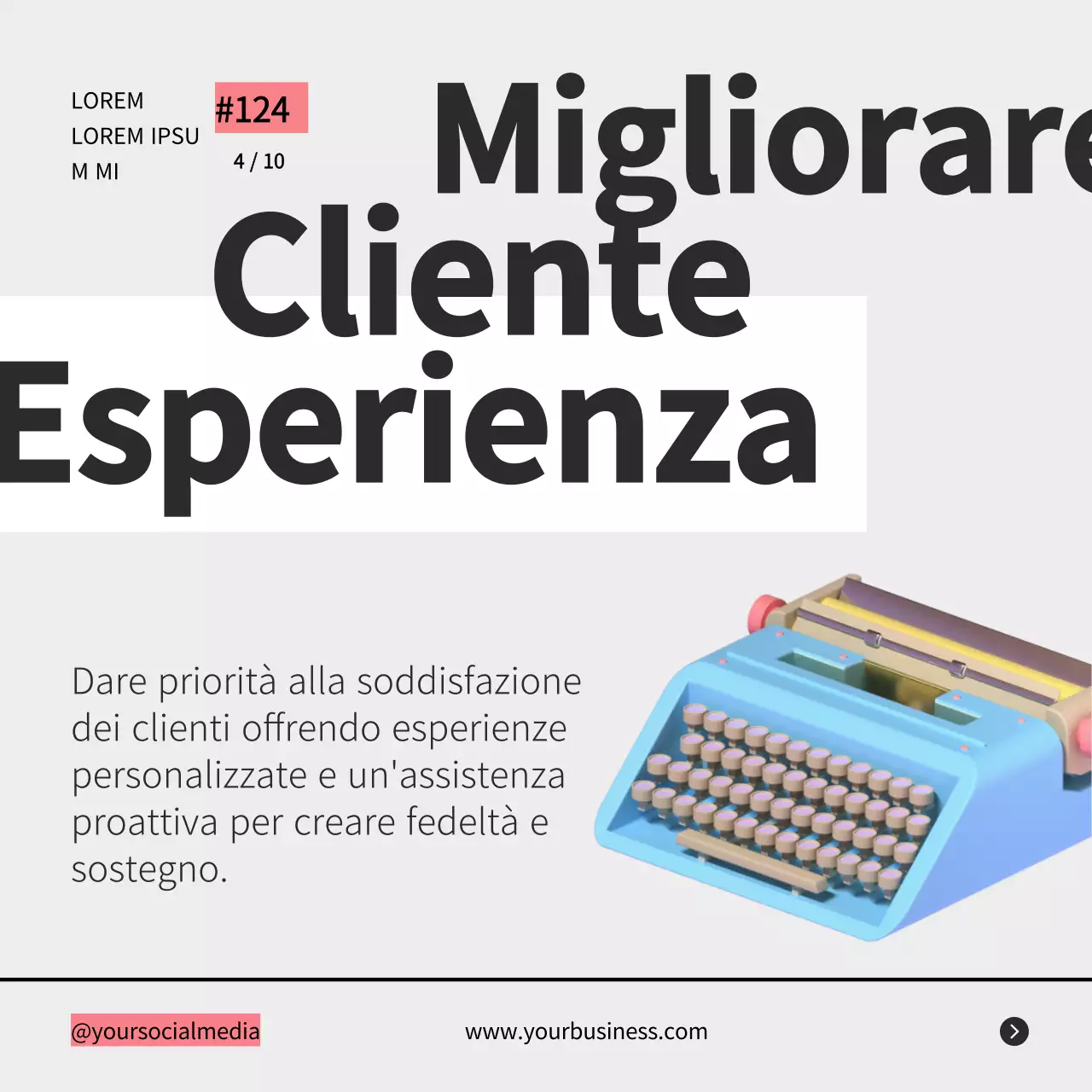 Grigio retrò in grassetto Consigli di strategia aziendale Post carosello di Instagram