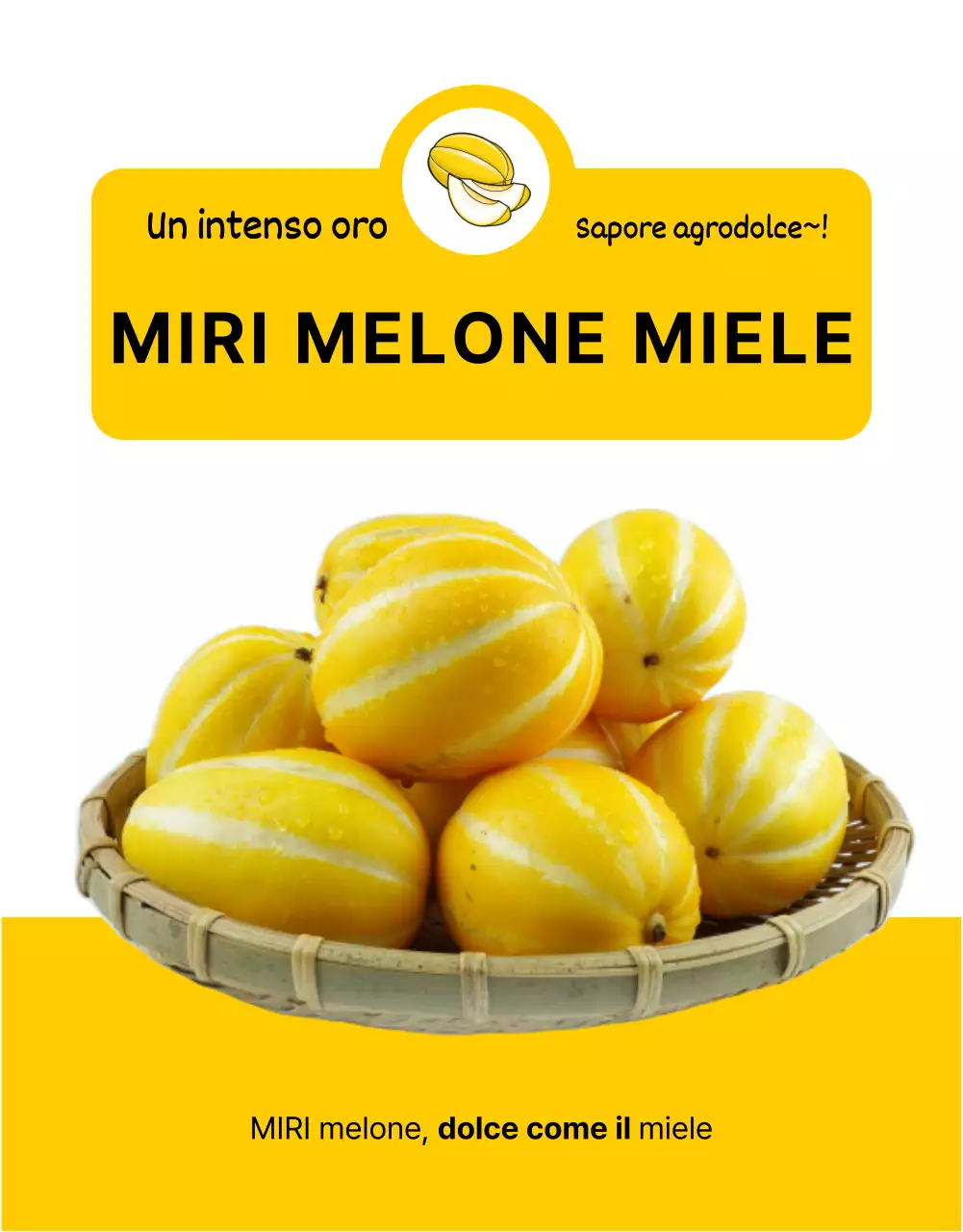 Promuovere la frutta gialla, semplice e fresca