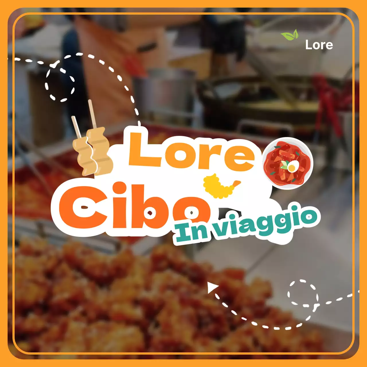 Promuovere il semplice arancione e giallo dei mercati tradizionali