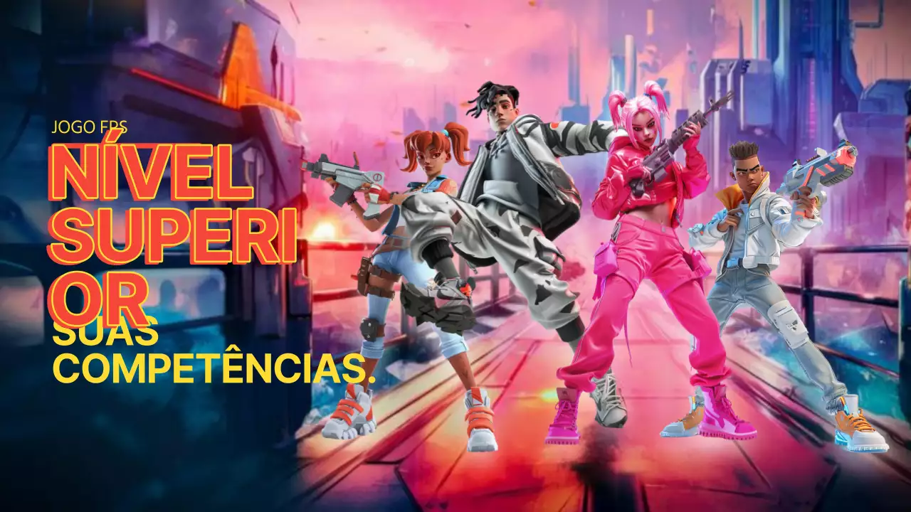 Capa de vídeo do tutorial de jogabilidade Cyberpunk cor-de-rosa e azul