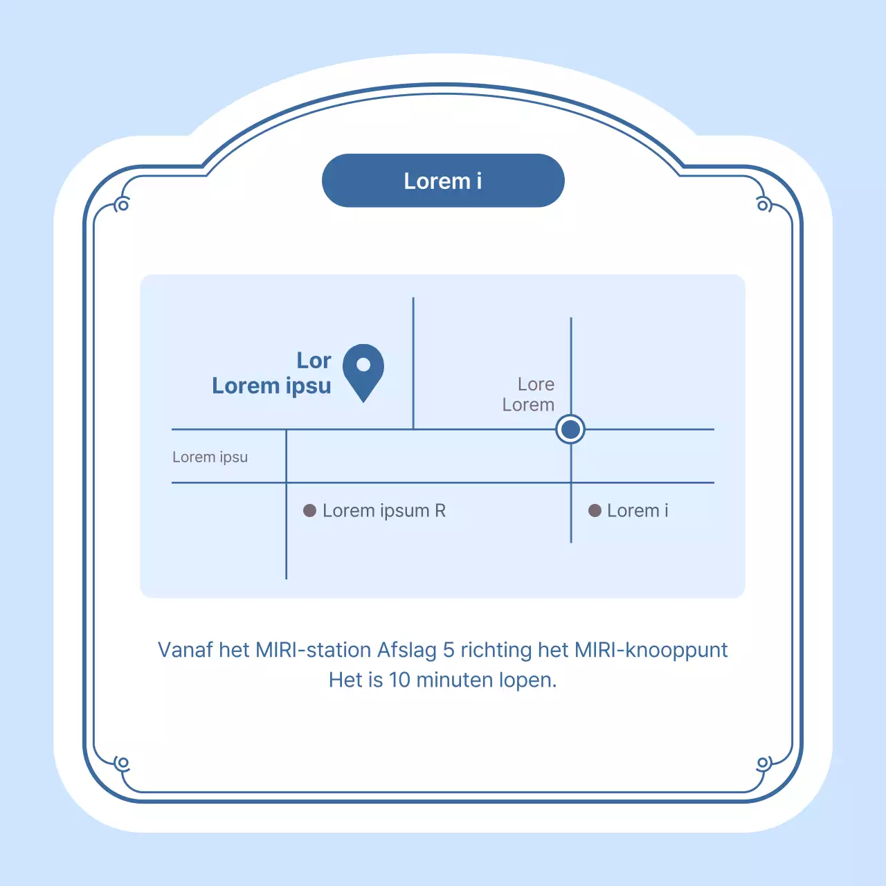 Eenvoudige advertentie met ziekenhuislogo in lichtblauw
