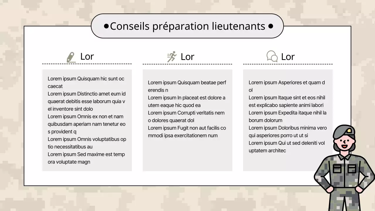 Une simple présentation de briefing de recrutement kaki et beige