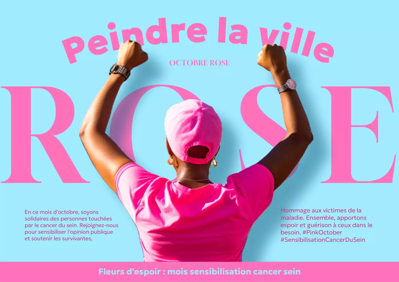 Une campagne du Mois de la sensibilisation au cancer du sein très tendance, en rose et bleu clair