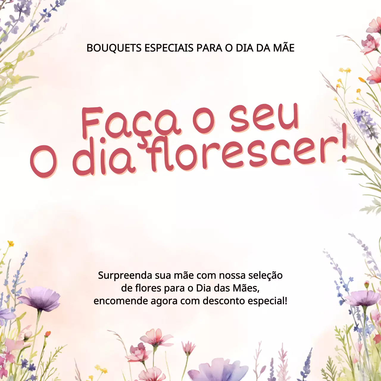Promoção do dia da mãe em marfim e vermelho natural