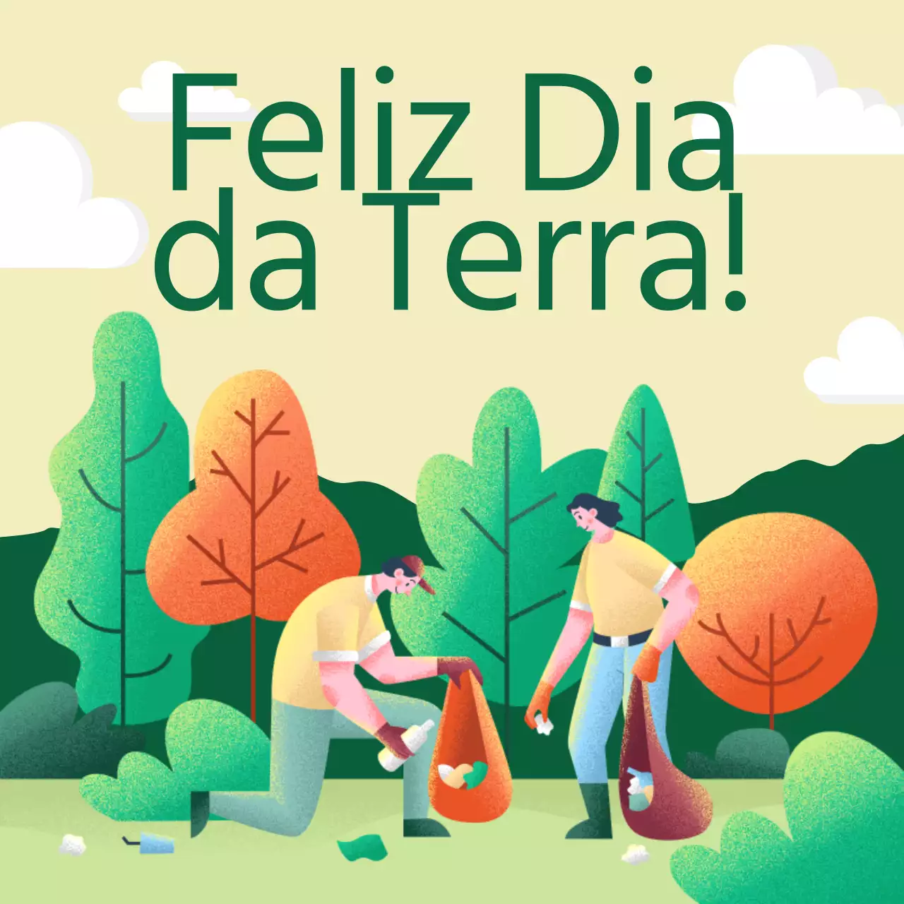 Um guia para celebrar o Dia da Terra moderno em verde e amarelo