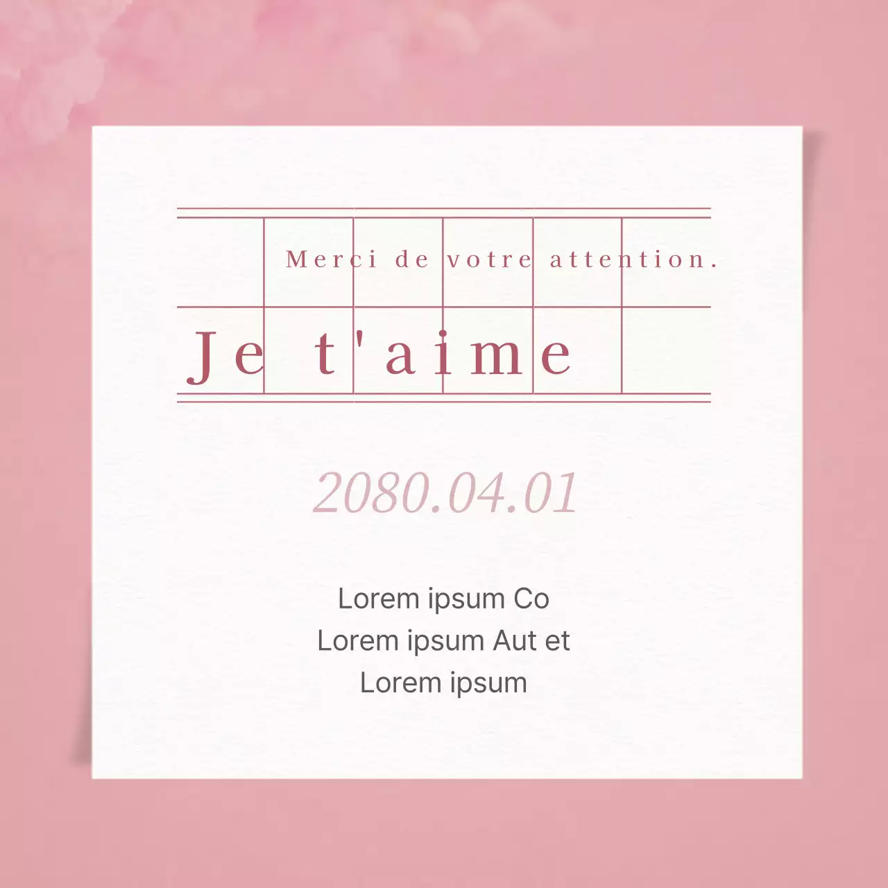 Une simple annonce de fermeture de magasin en rose et blanc