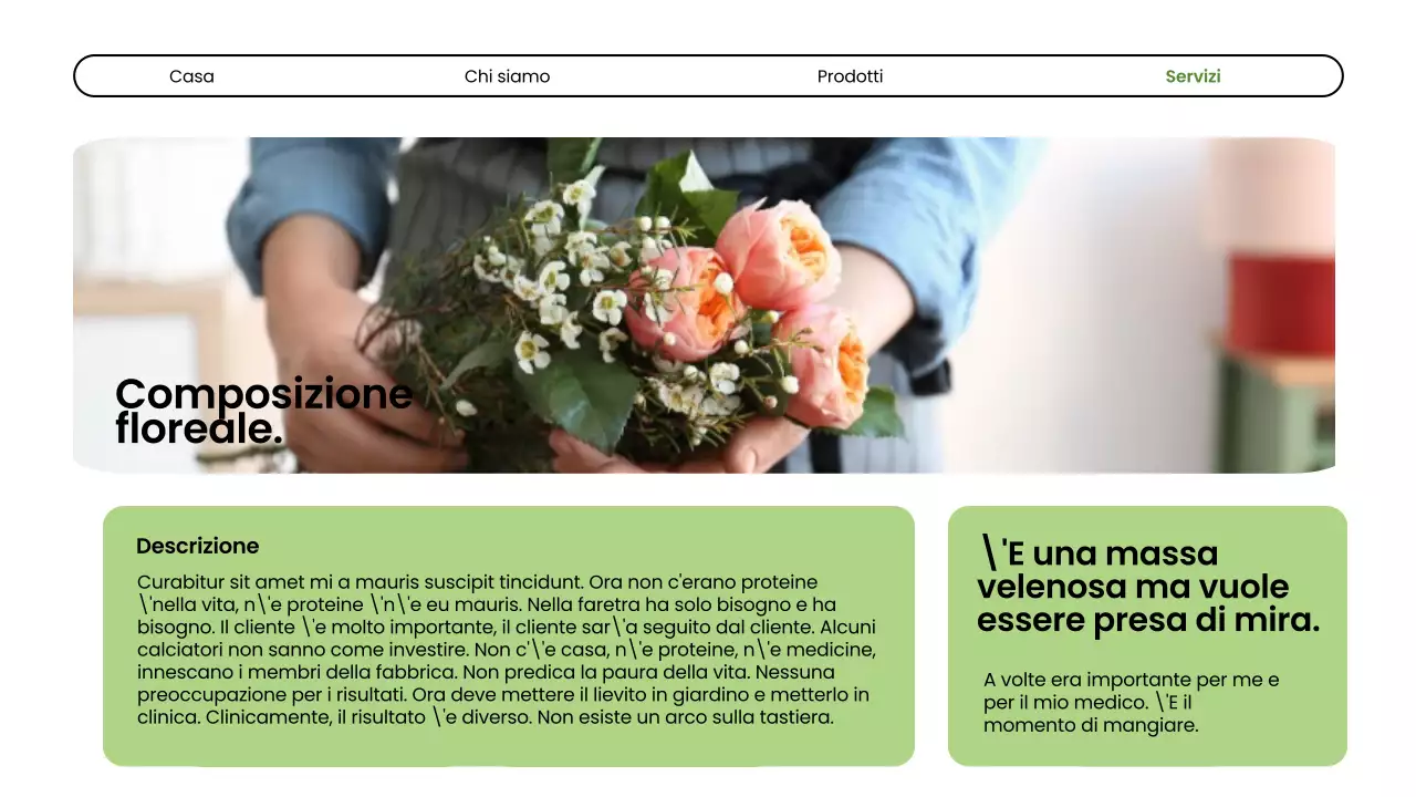 Introduzione dell'azienda Green Modern Flower Shop