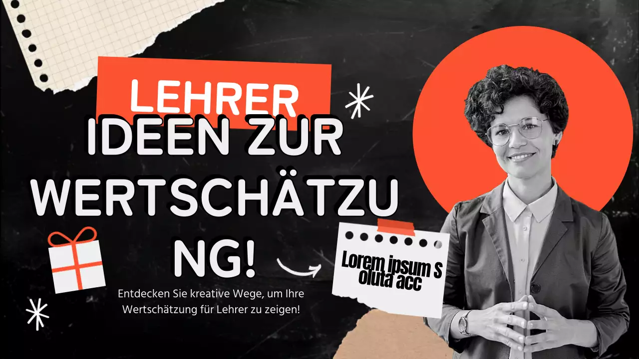 Black and Blue Modern National Teacher Appreciation Week Werbung für Lehrer