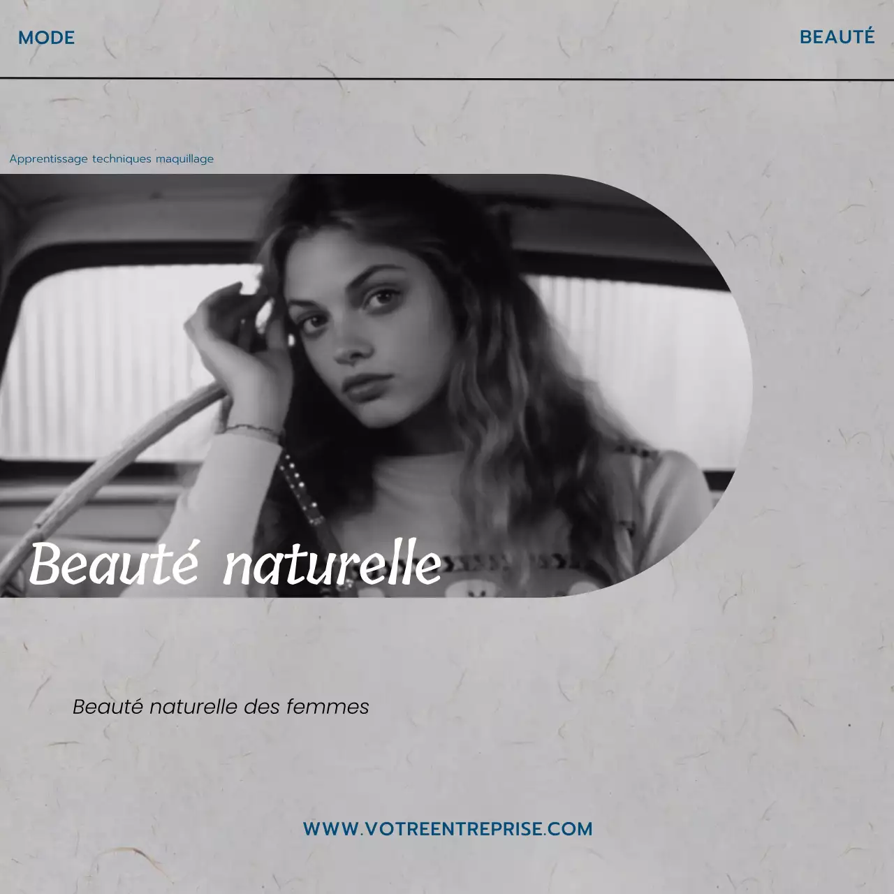 Gris, bleu et blanc Tendance Maquilleur École de beauté Promotion