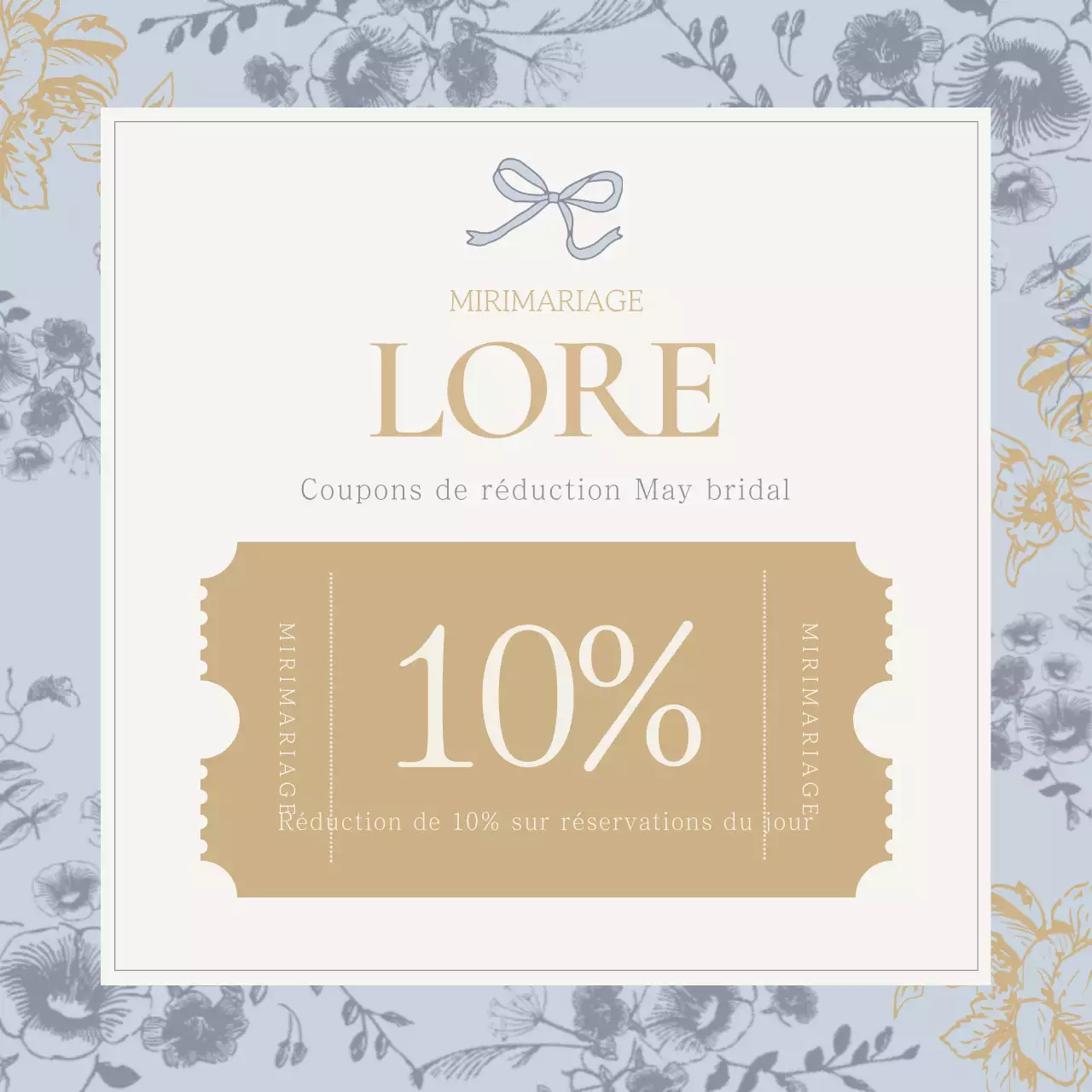 Robe de mariée luxueuse en bleu clair et beige publicité événementielle