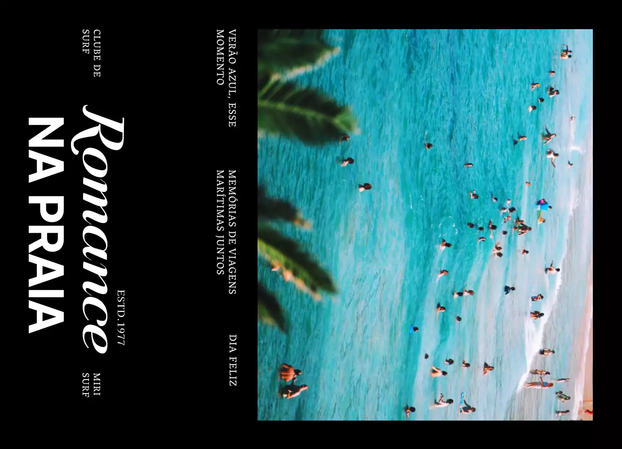 Mercadoria sentimental com fotografias da praia