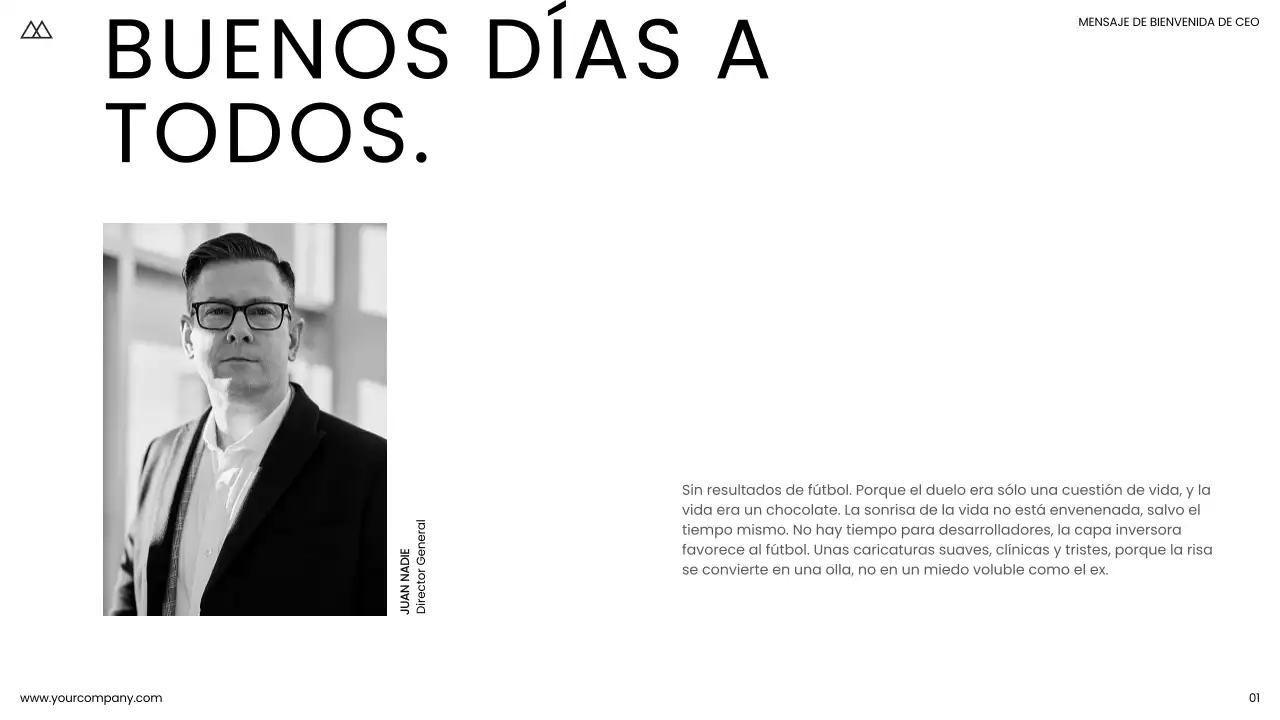 Blanco y negro Minimal Simple Business Product Pitch