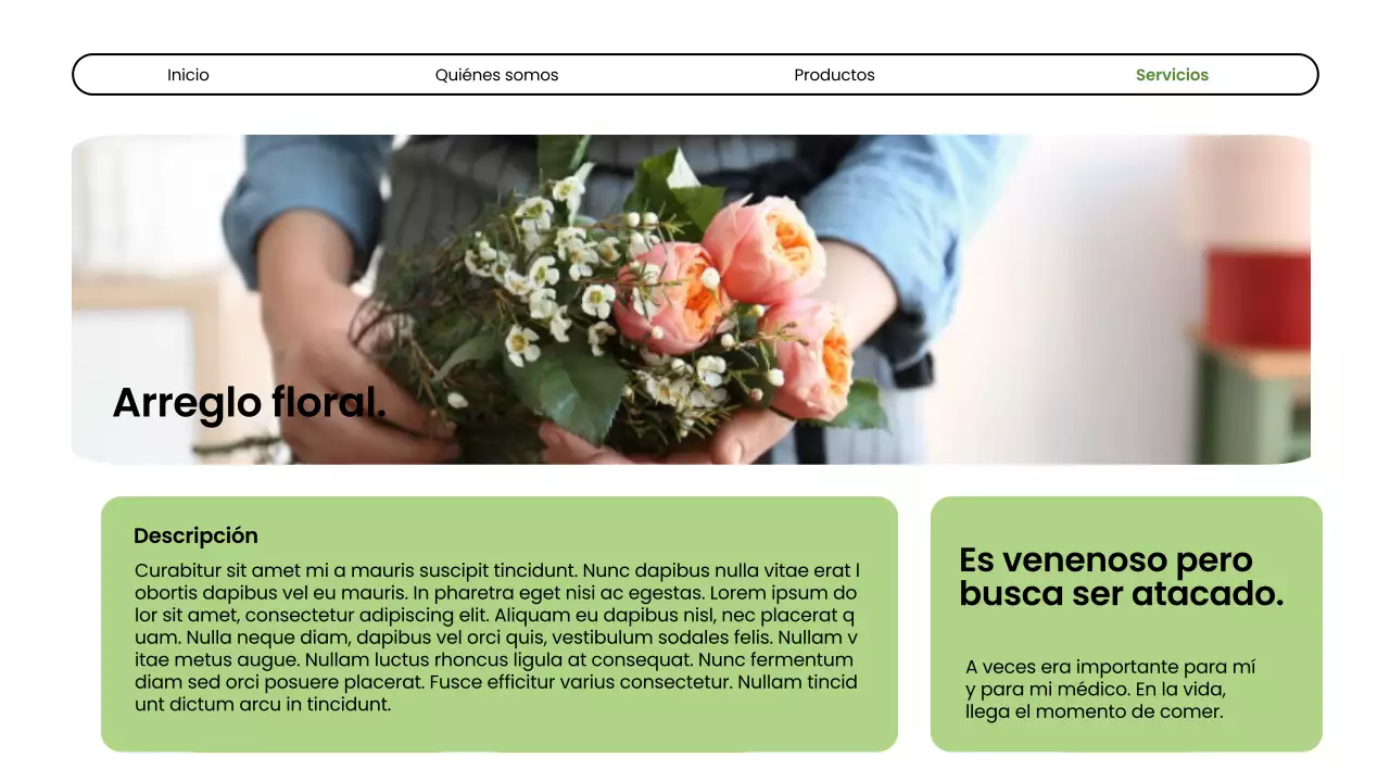 Presentación de la empresa Green Modern Flower Shop