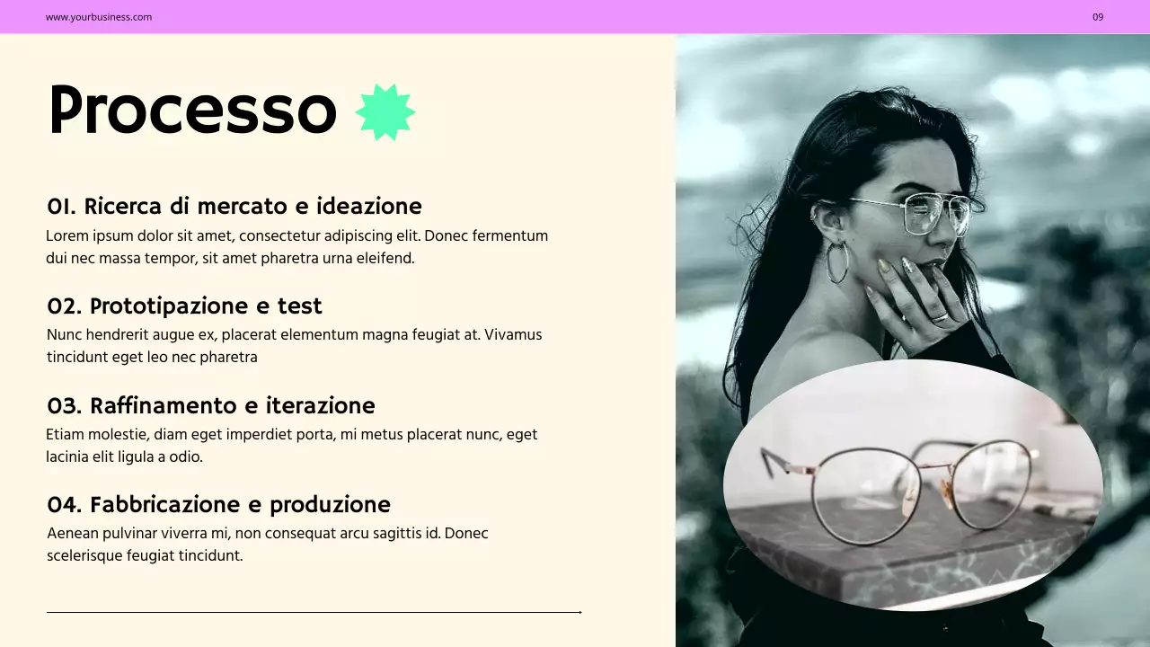 Purple Green Bold Fashion Profilo aziendale Introduzione dell'azienda