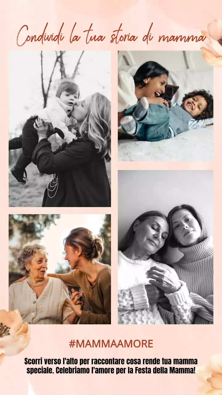 Campagna rosa elegante per la festa della mamma