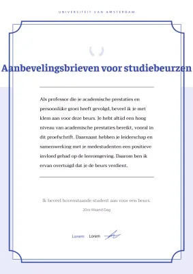 Over de Navy's Simple Scholarship Recommendation Letter