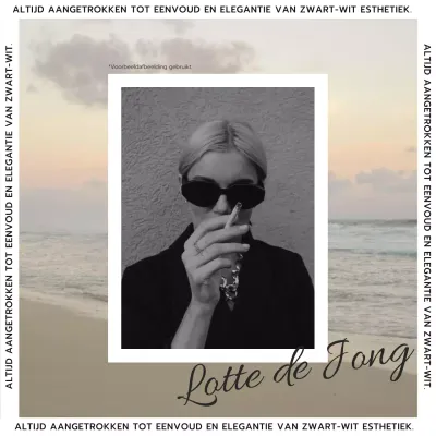 Zwart-wit Modern Mode & Lifestyle Blog Promotie