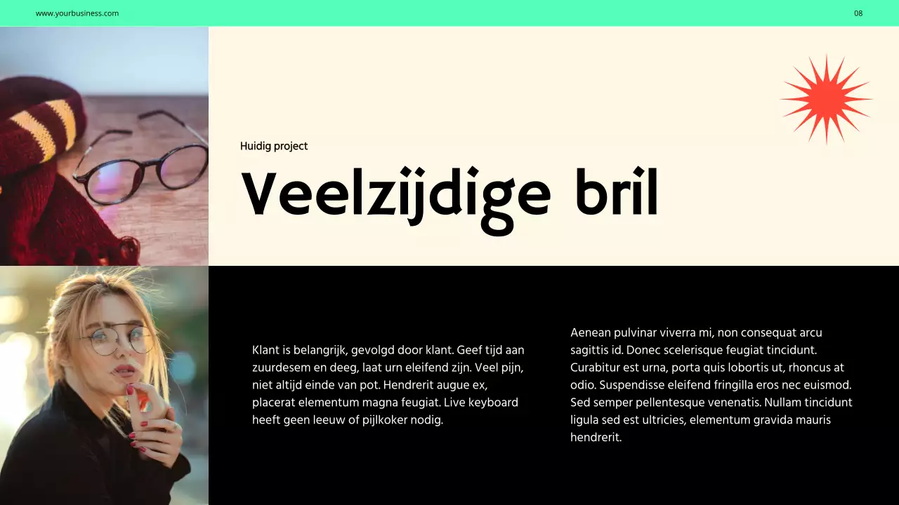 Purple Green Bold Fashion Bedrijfsprofiel Introductie van het bedrijf