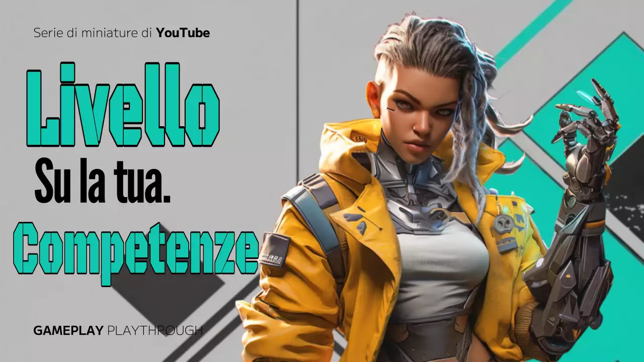 Copertina video tutorial sulle abilità Cyberpunk blu e grigie