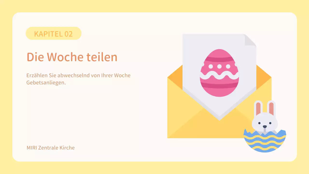 Gelbe und orangefarbene Kirche Kleingruppenbereich Gottesdienstressourcen