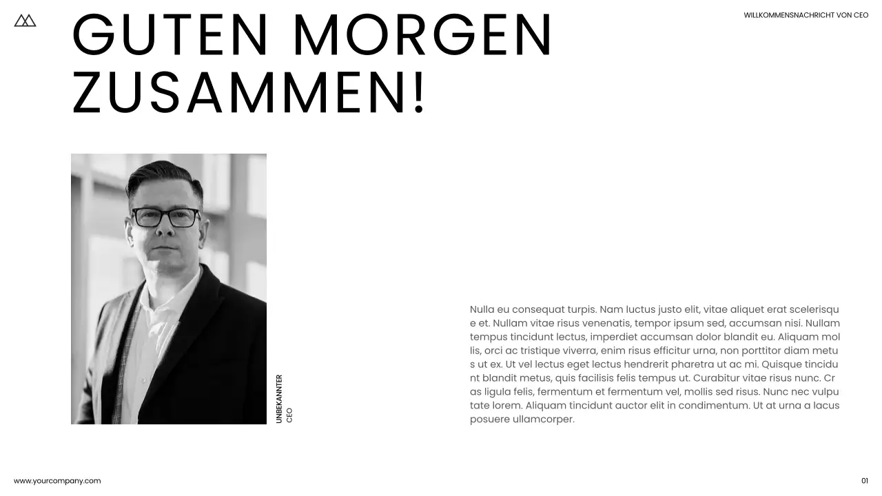 Schwarz und Weiß Minimal Einfaches Business Produkt Pitch