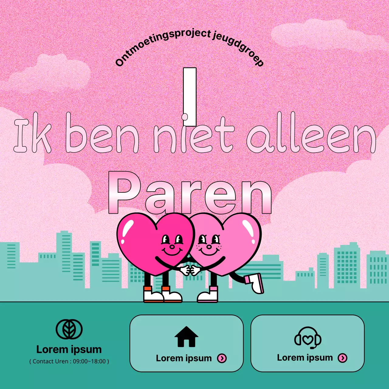 Promoot een kitscherige gemeentelijke matchmaking date in roze en mint