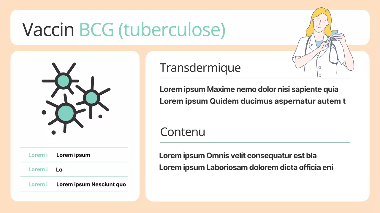 Un joli guide beige et menthe sur les vaccinations