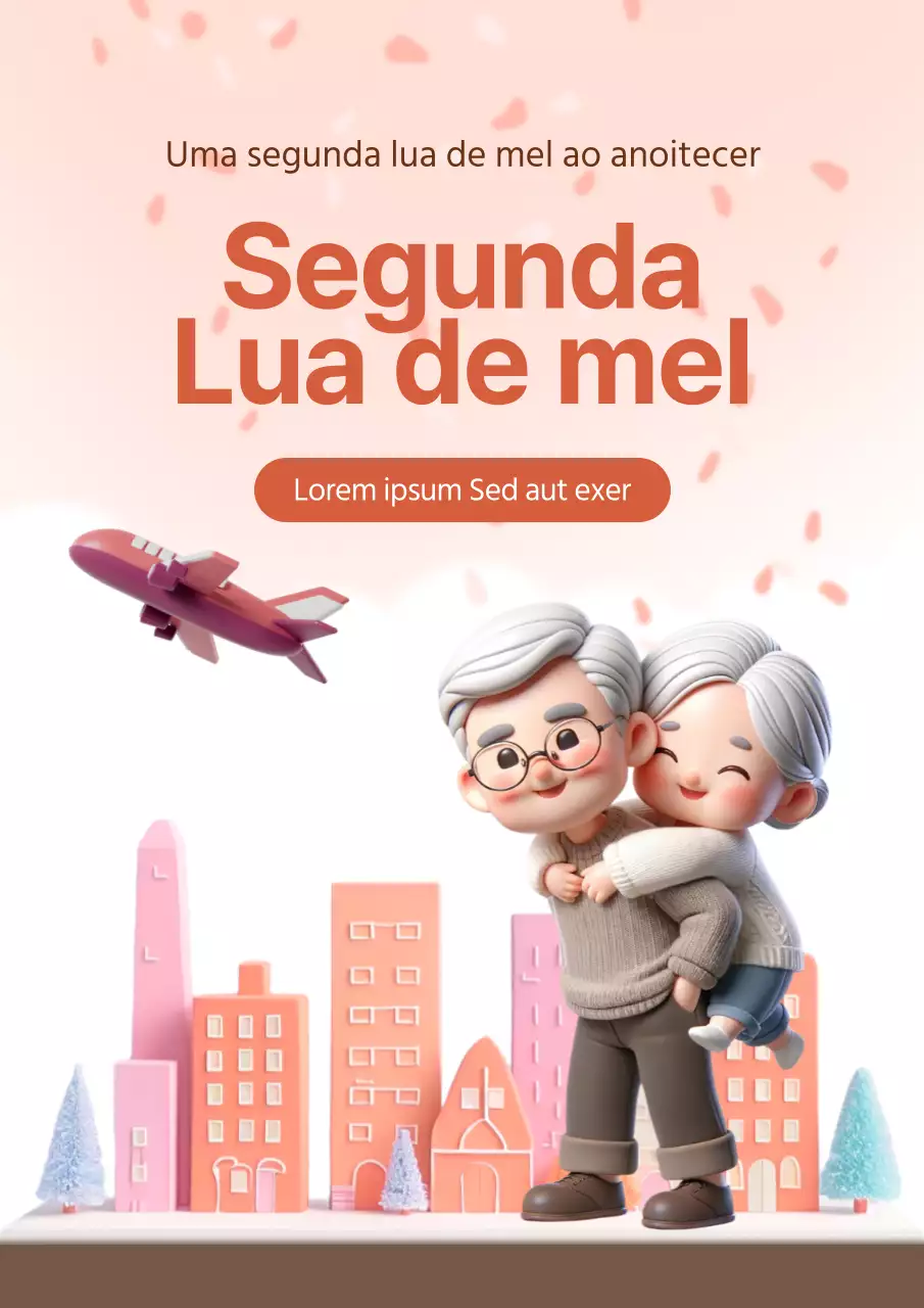 Folheto de piedade filial cor-de-rosa