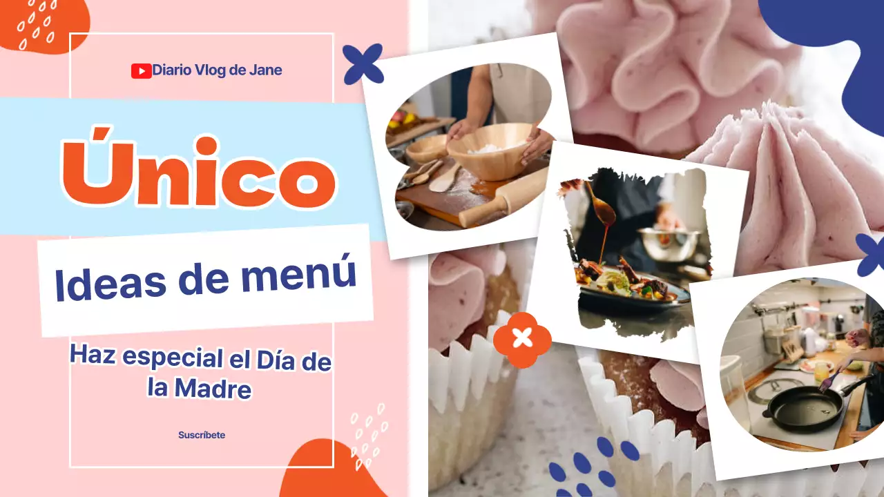 Pink Orange Trendy Unique Menu Ideas For Celebrate Mother's Day YouTube Thumbnail