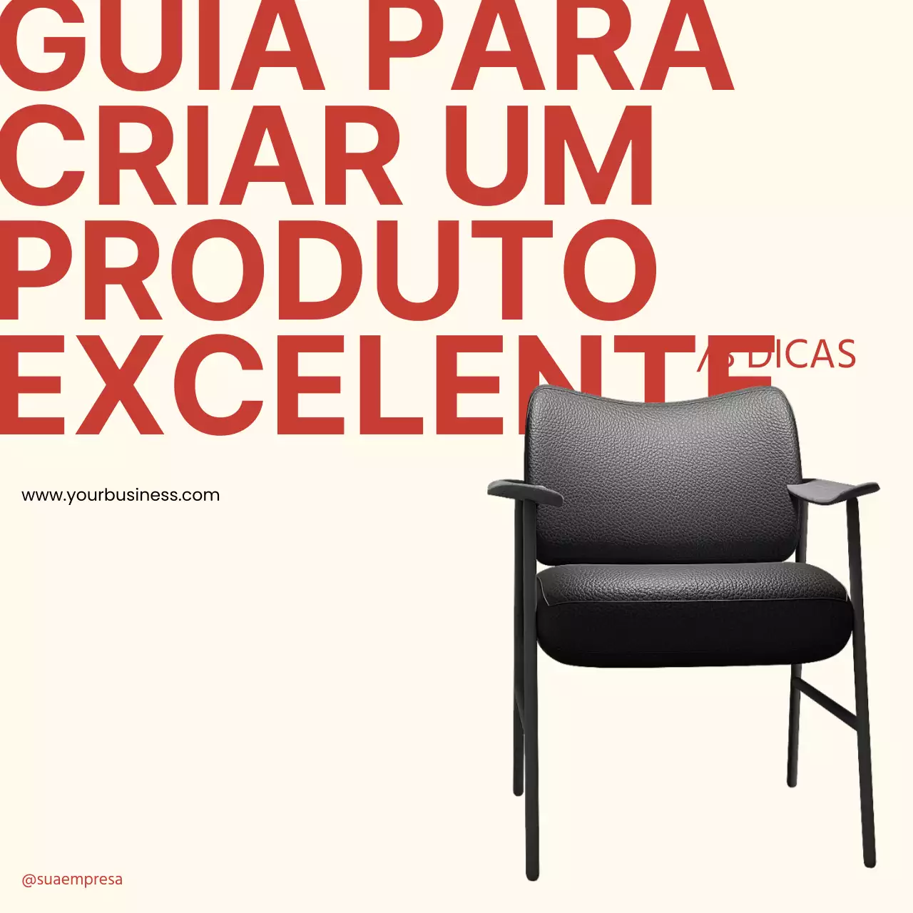 Vermelho Bege Minimal Bold Guide Desenvolvimento de produto Instagram Carrossel Dicas Estratégia