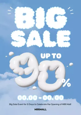 Blue Trendy Sale Promotion Poster