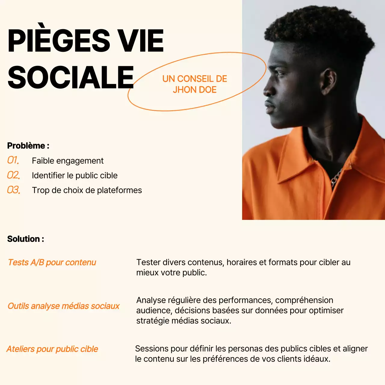 Orange Minimal Trend Strong Social Media Coach Instagram Collection Post