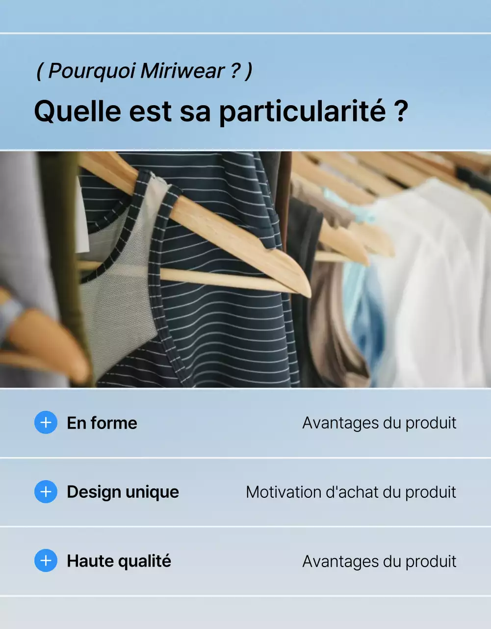 Promouvoir une intro de page détaillée de mode bleue et blanche très tendance