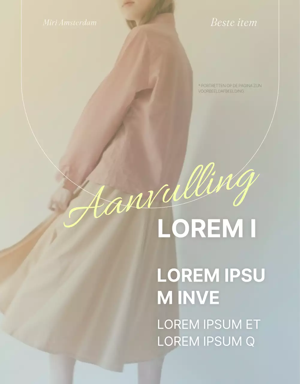 Promoot een trendy modecentrum in lichtblauw en geel