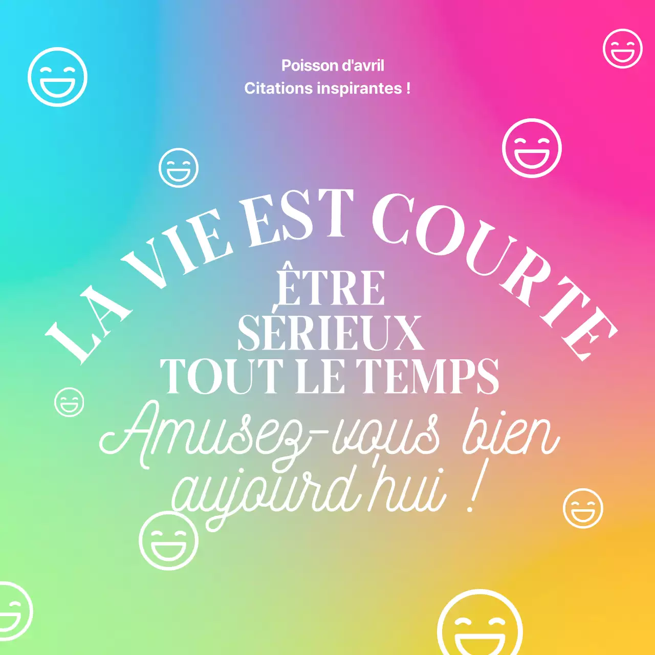 Citation d'un poisson d'avril pour la remise des diplômes rose et bleu