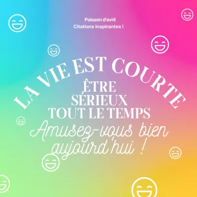 Citation d'un poisson d'avril pour la remise des diplômes rose et bleu